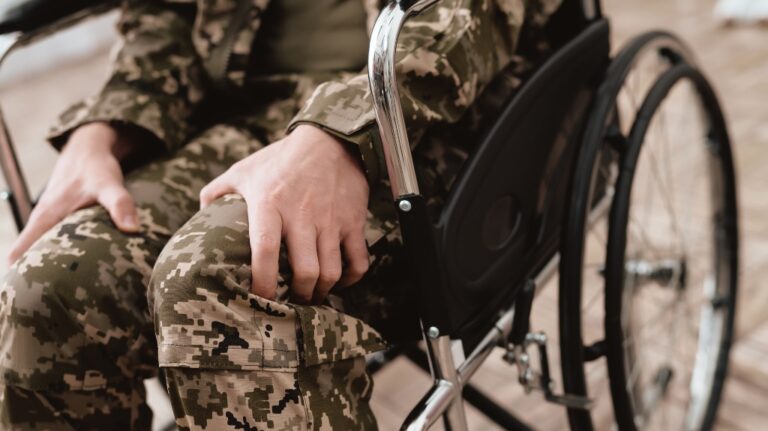 Veteran in wheelchair